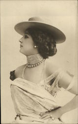 Woman Portrait and Profile Postcard