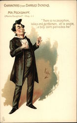 Mr Pecksniff, Character from Charles Dickens' Novel "Martin Chuzzlewit" Postcard