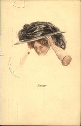 Danger Women Postcard Postcard