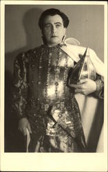 Actor Dressed in Shining Armour Postcard