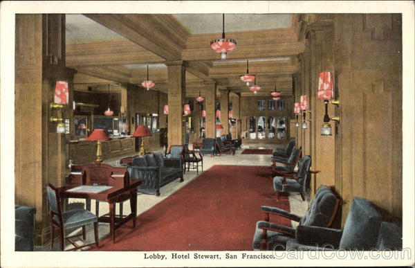 Lobby at the Hotel Stewart San Francisco California