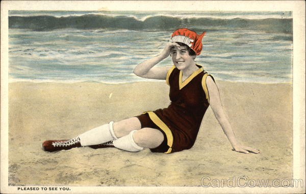 Bathing Beauty on Beach Swimsuits & Pinup