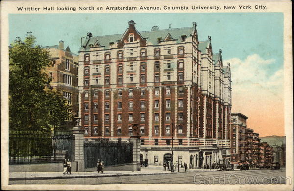 Columbia University - Whittier Hall, Looking North on Amsterdam Avenue New York