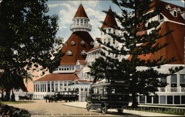 Main Entrance, Hotel Del Coronado San Diego California