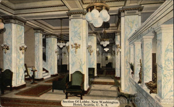 Section of Lobby, New Washington Hotel Seattle