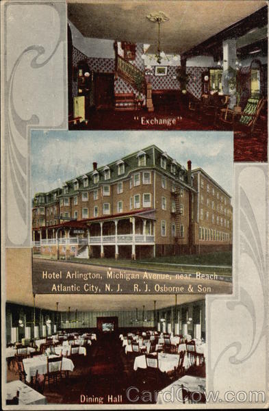 Views of Hotel Arlington Atlantic City New Jersey