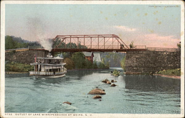 Outlet of Lake Winnipesaukee, Wiers Laconia New Hampshire