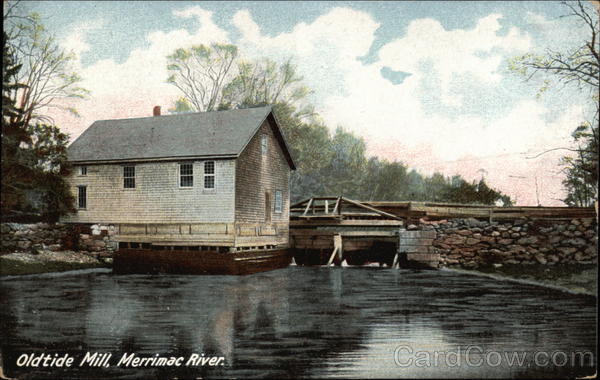 Old Tide Mill, Merrimack River Hampton New Hampshire