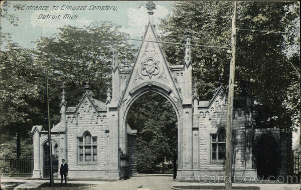 Entrance to Elmwood Cemetery Detroit Michigan