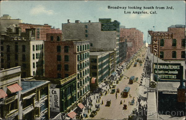 Broadway Looking South from 3rd Los Angeles California