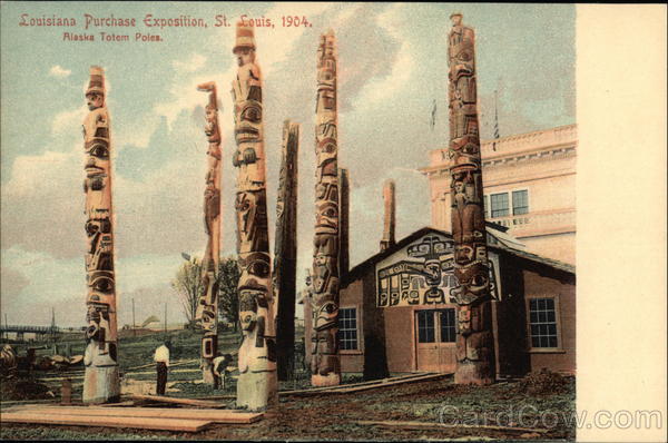 Alaskan Totem Poles 1904 St. Louis Worlds Fair