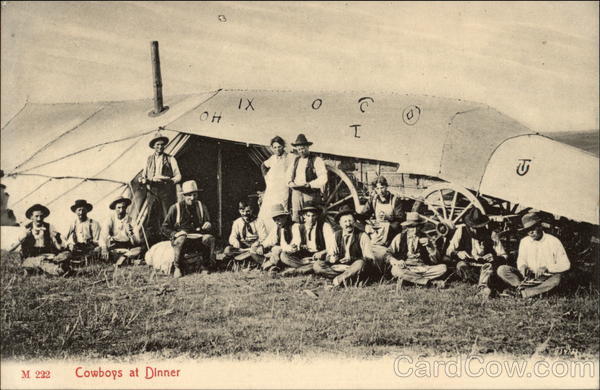 Cowboys at Dinner Cowboy Western