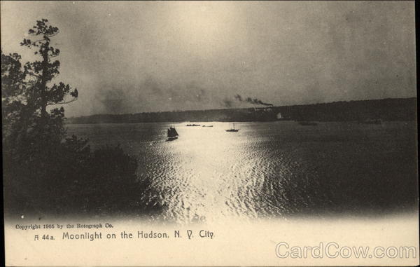 Moonlight on the Hudson New York