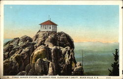 Forest Ranger Station, On Harney Peak, Elevation 7240 FT Postcard