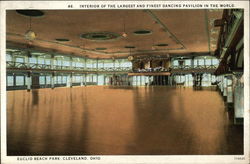 Interior of the Largest and Finest Dancing Pavilion in the World, Euclid Beach Park Postcard