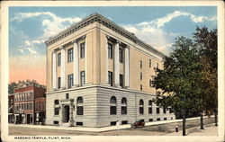 Masonic Temple Flint, MI Postcard Postcard