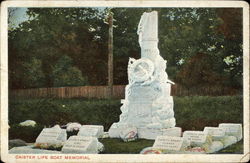 Caister Life Boat Memorial Postcard