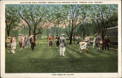 Miniature Golf Course at French Lick Springs Hotel Indiana Postcard Postcard