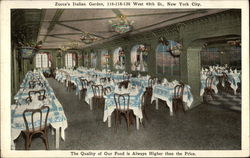 Zucca's Italian Garden - The Quality of Our Food is Always Higher than the Price Postcard