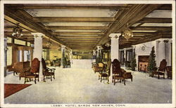 Lobby at the Hotel Garde Postcard
