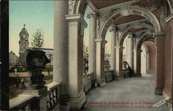 Colonnade in British Applied Arts Palace Postcard