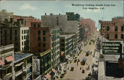 Broadway Looking South from 3rd Postcard