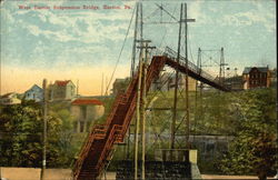 West Easton Suspension Bridge Postcard