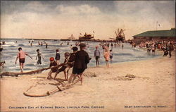 Children's Day at Bathing Beach Lincoln Park, IL Postcard Postcard