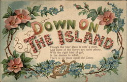 Down On The Island Coney Island, NY Postcard 