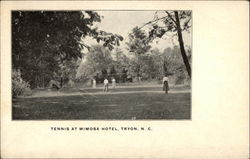 Tennis at the Mimosa Hotel Tryon, NC Postcard Postcard