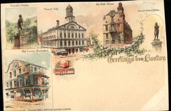 Greetings from Boston Massachusetts Postcard Postcard