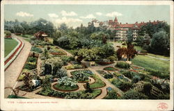 Lake Mohonk House - Flower Gardens Postcard