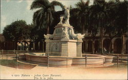 Indian Queen Monument Havana, Cuba Postcard Postcard