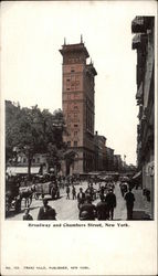 Broadway and Chambers Street Postcard