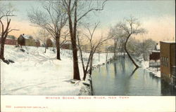 Winter Scene, Bronx River Postcard