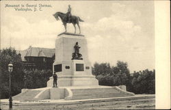 Monument to General Sherman Postcard