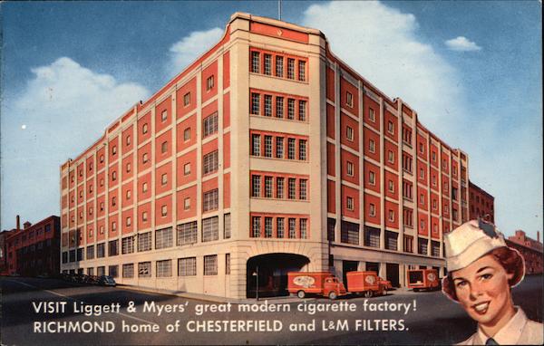 Liggett & Myers' Great Modern Cigarette Factory Richmond Virginia
