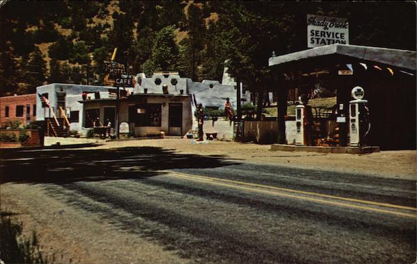 Shady Brook Store & Station, gold Indian Motel & Restaurant Taos New Mexico