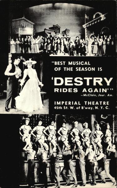 Destry Rides Again Starring Andy Griffith and Dolores Gray New York City