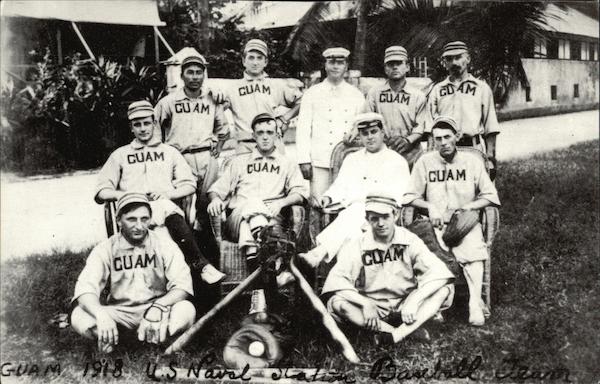 Guam 1918 US Naval Station Baseball Team Anigua South Pacific