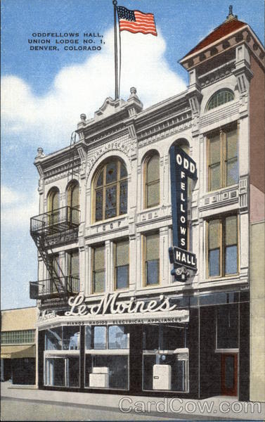 Oddfellows Hall, Union Lodge No. 1 Denver Colorado
