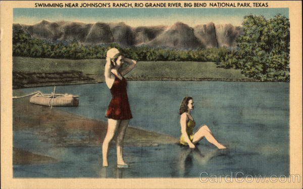 Swimming near Johnson's Ranch, Rio Grande River Big Bend National Park