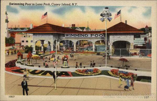 Swimming Pool in Luna Park Coney Island New York