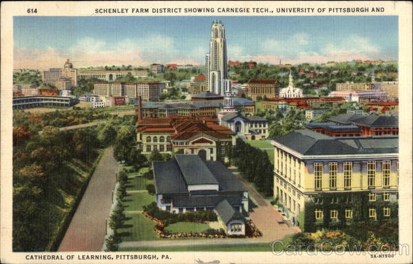 Schenley Farm District Showing Carnegie Tech., University of Pittsburgh and Cathedral of Learning Pennsylvania
