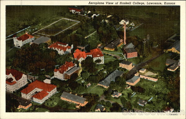 Aeroplane View of Haskell College Lawrence Kansas