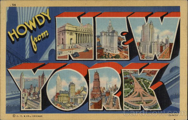 Howdy from New York Large Letter