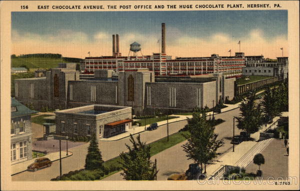 156 East Chocolate Avenue, The Post Office And The Huge Chocolate Plant Hershey Pennsylvania