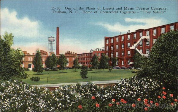 One of the Plants of Liggett and Myers Tobacco Company Durham North Carolina