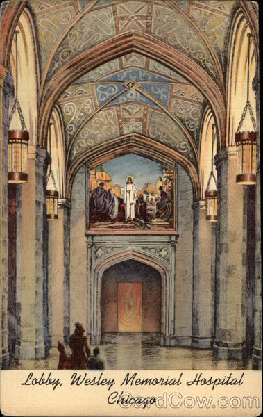 Lobby, Wesley Memorial Hospital Chicago Illinois