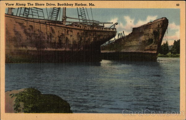 View Along the Shore Drive Boothbay Harbor Maine